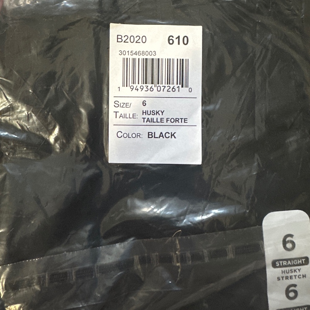Kids black cotton pants size 6